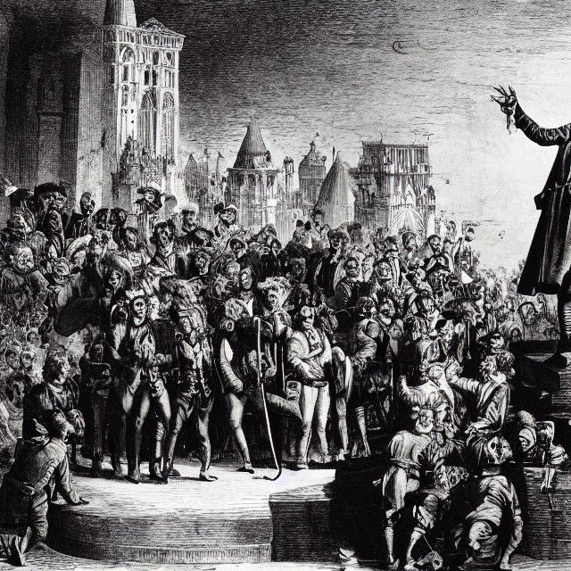 Baron Munchausen Lectures on Metaphysics, Engraving Style