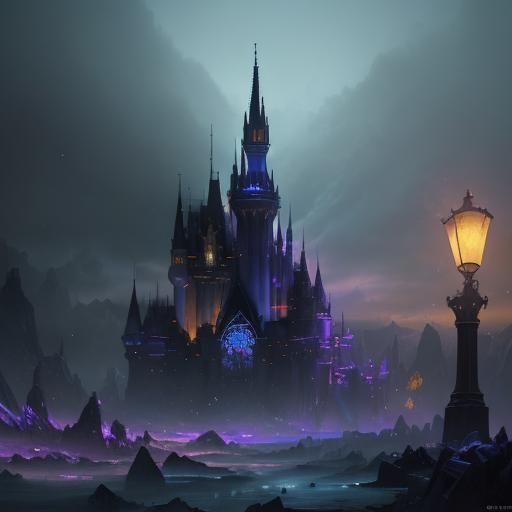Iced Object in the Past, Dark Fantasy Concept Art