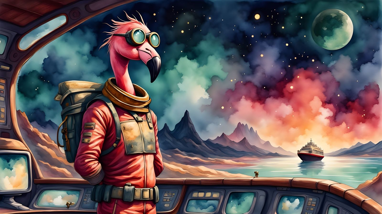 Flamingo Space Captain Arrives at Wonder Planet