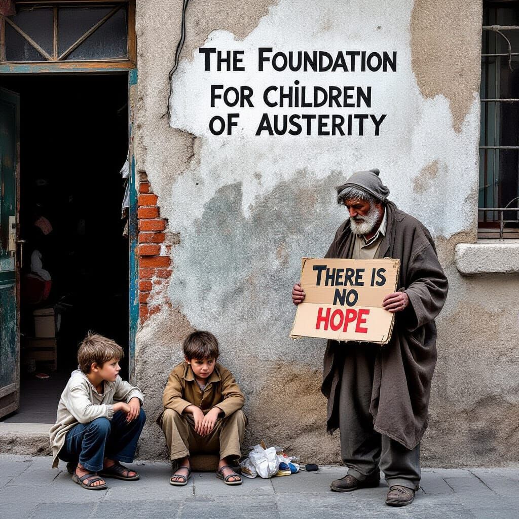 Children of Austerity: A Banksy-esque Social Commentary