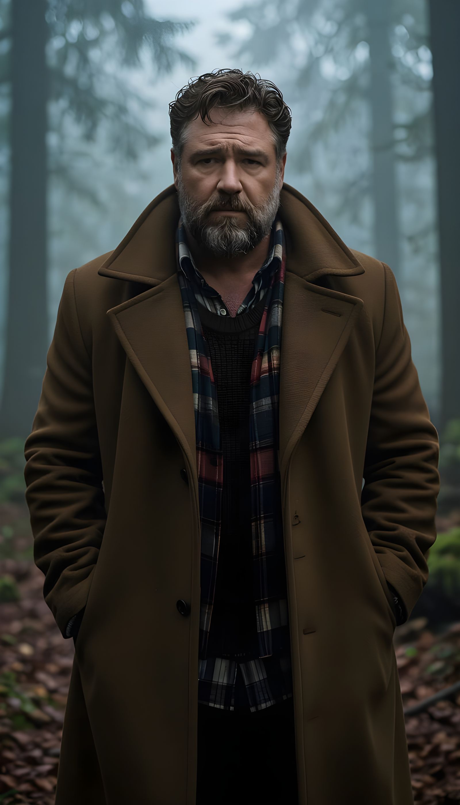 Russell Crowe in Misty Forest Noir Style