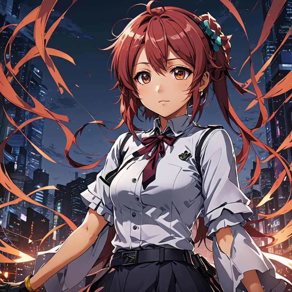 Teto Kasane Anime Art in Studio Trigger Style