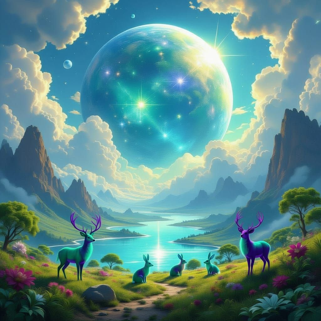 Animals in Unnatural Blue, Green, and Purple Hues