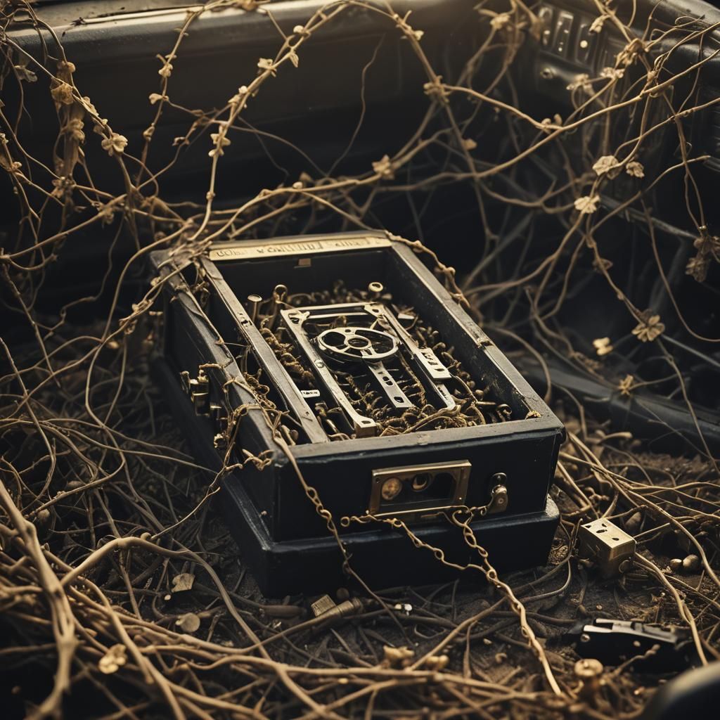 Surreal Catholic Cassette Coffin Overtakes Dashboard