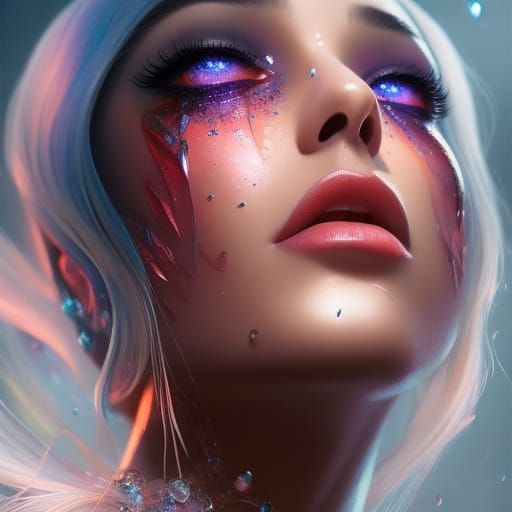 Hyperrealistic Bubbles on Soap in Vivid Colors