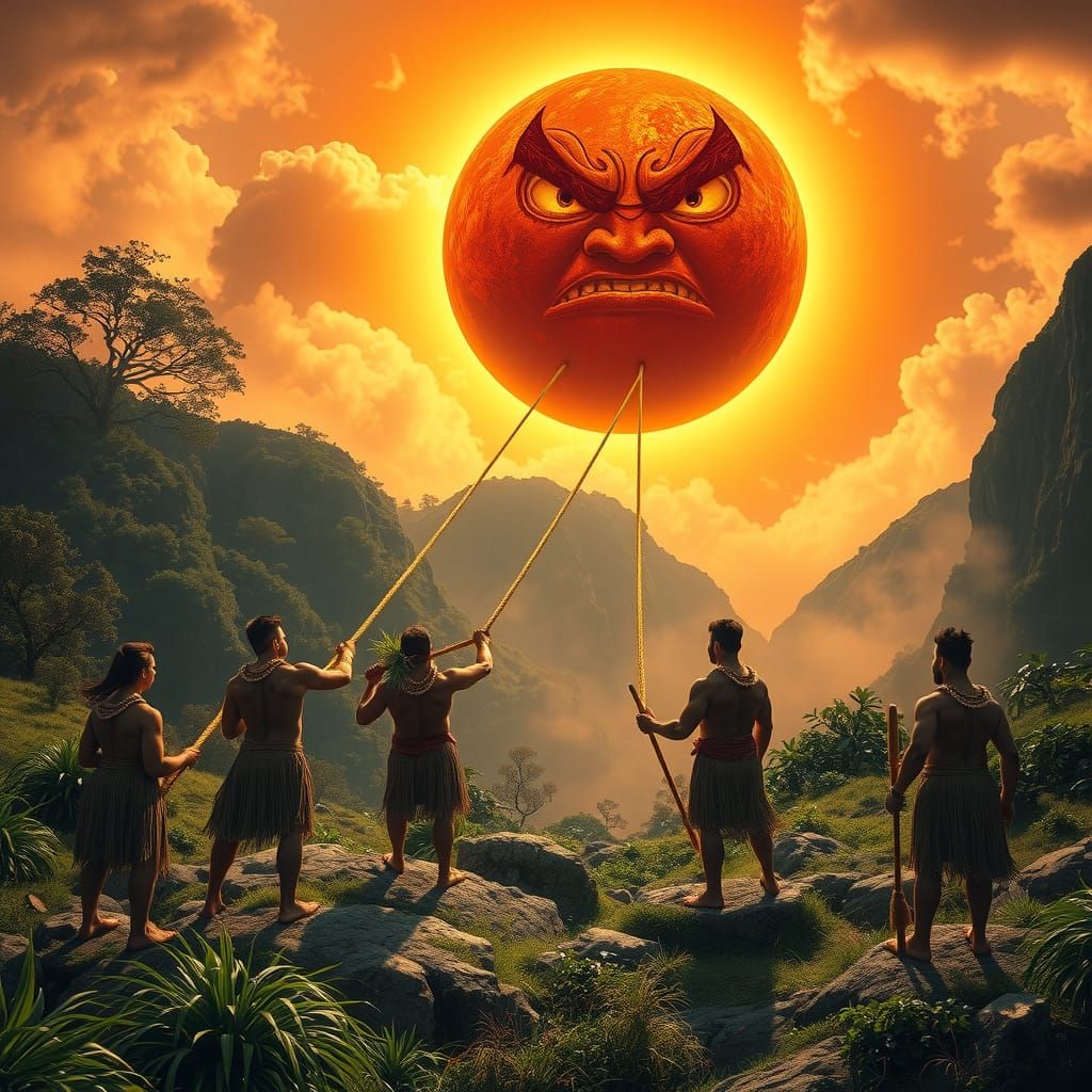 Māui Captures the Sun in Ancient Aotearoa