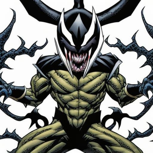 Venom Pikachu Symbiote Hellspawn in 90s Comic Style