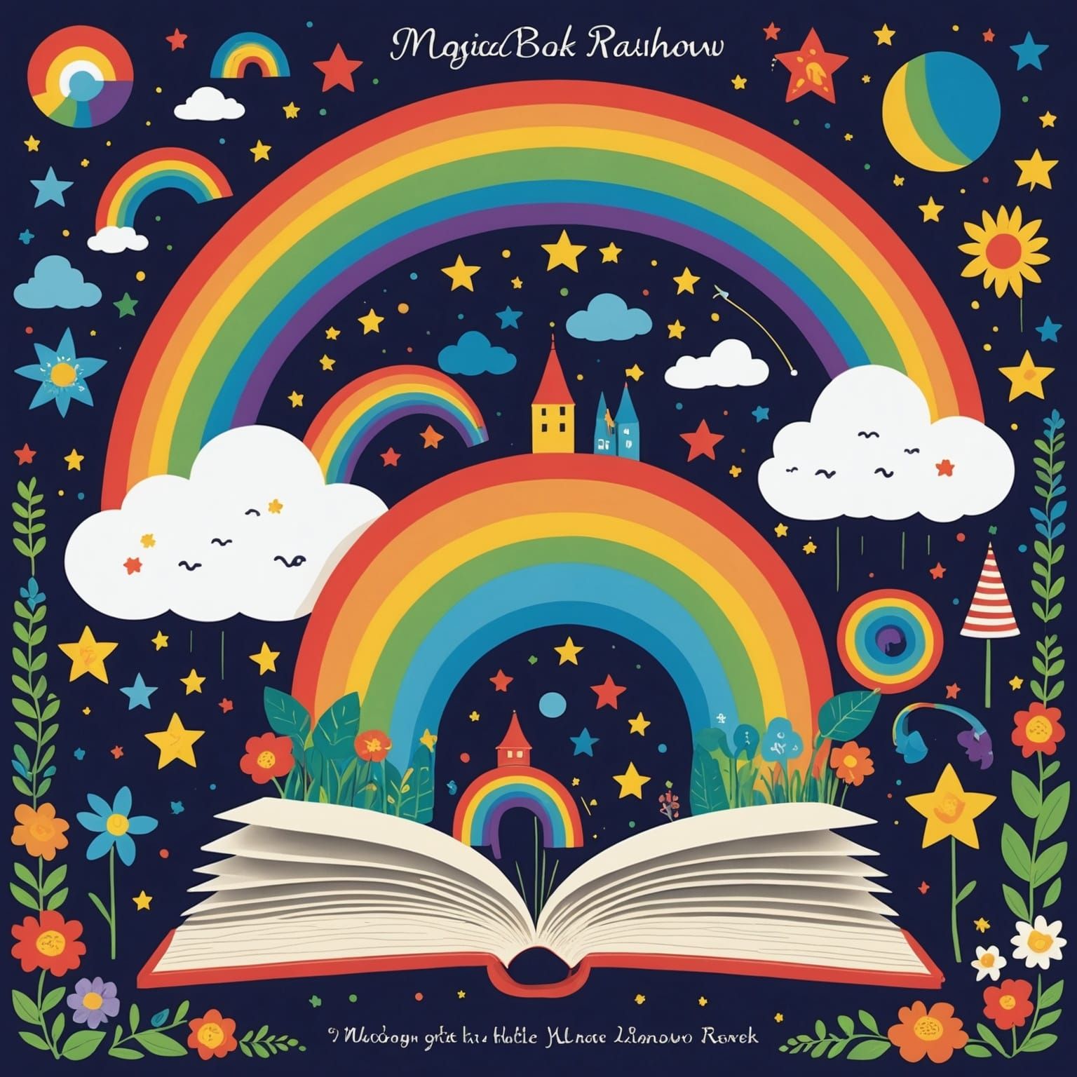 Magical Rainbow Book Generates Light