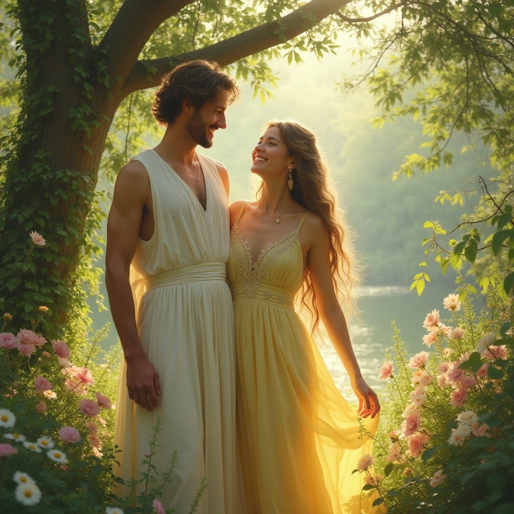 Ethereal Eden Scene in Soft Pastel Hues