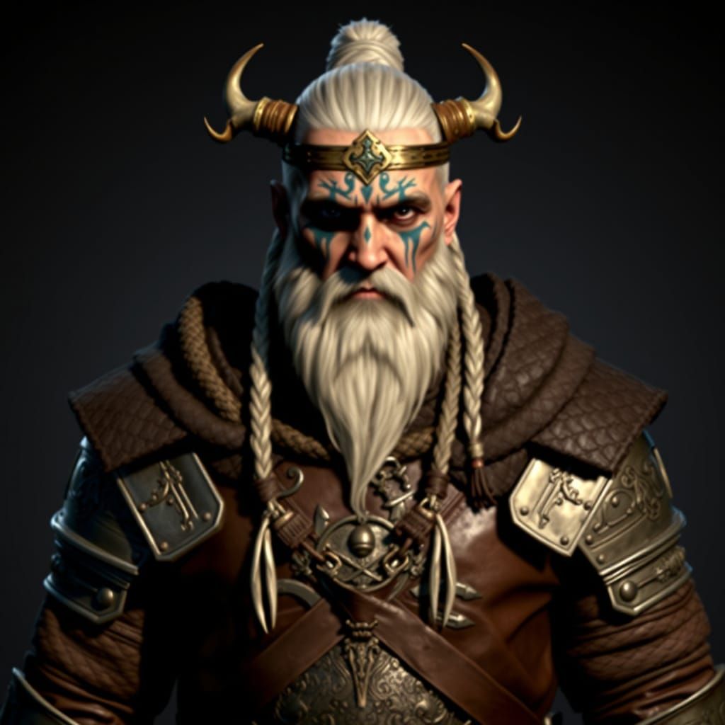 Ancient Nord Dragon Priest Standing Tall in Merethic Era Arm...