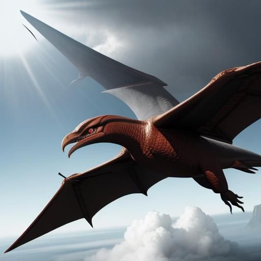 Rodan Swoops Through Misty Skies: Digital Concept Art