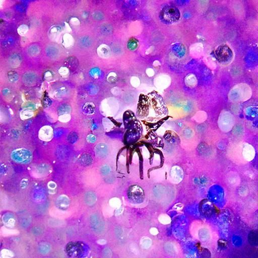 Amethyst Spiders in Rainbow Stardust