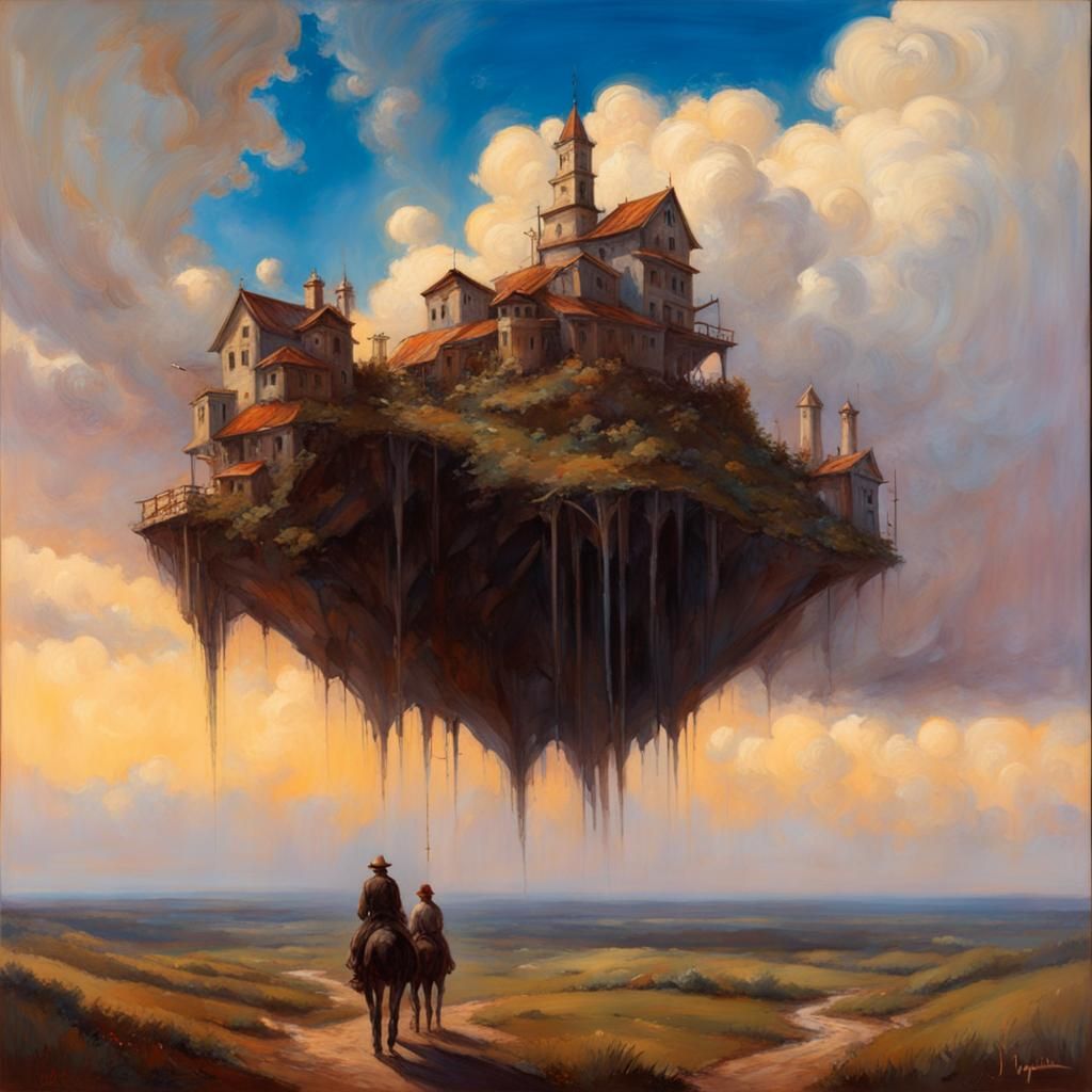 Imagine: Sky Above in Oil Painting Style