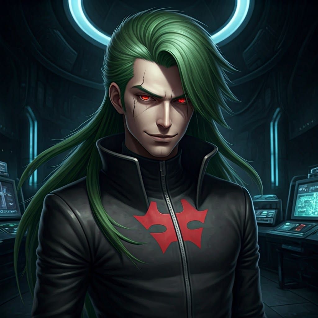 Hyperreal Cinematic Portrait of Ghetsis in Dark, Edgy Lab