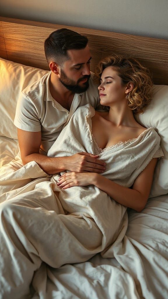 Intimate Goodnight Scene in Photorealistic Style