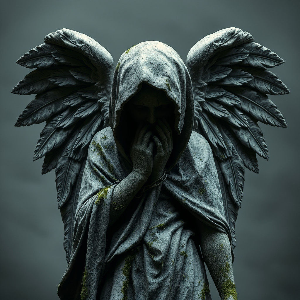 Haunting Stone Angel in Gothic Style