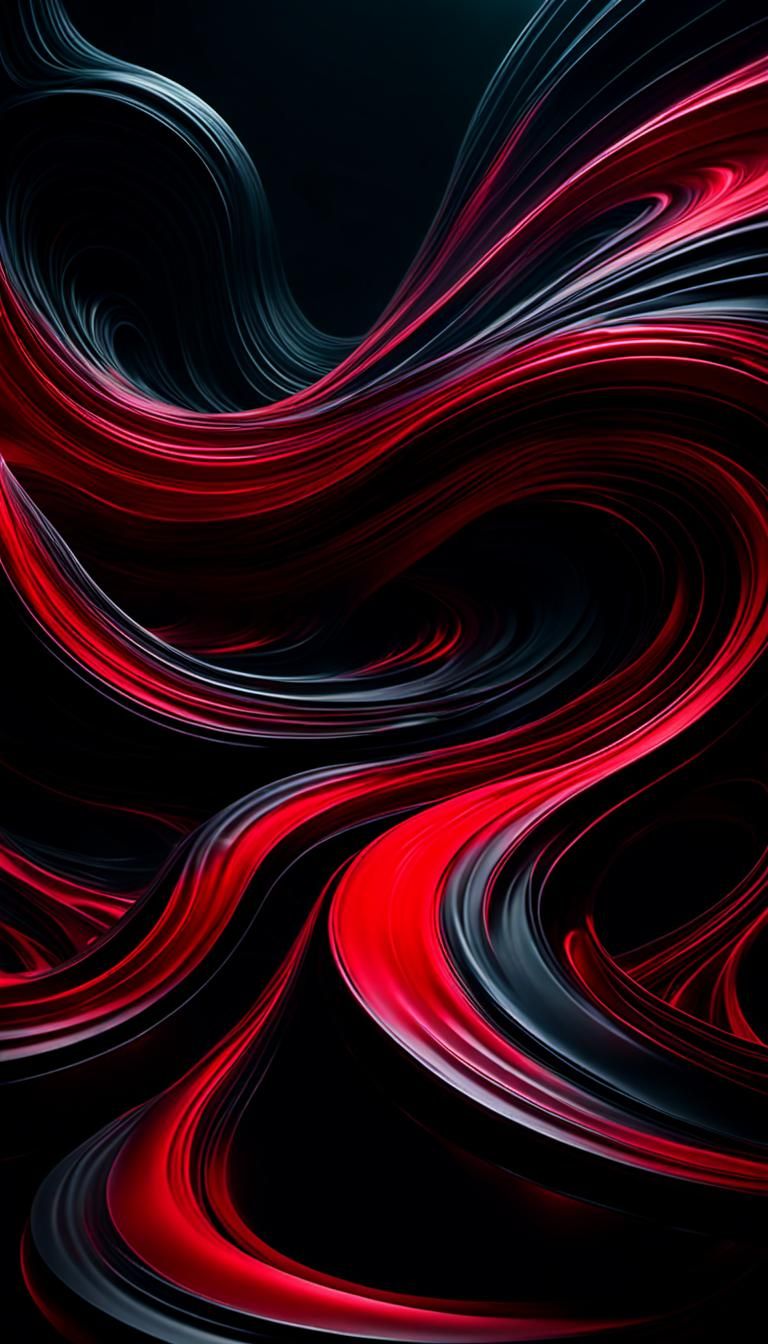 Cosmic Crimson: Surreal Abstract Ethereal Art