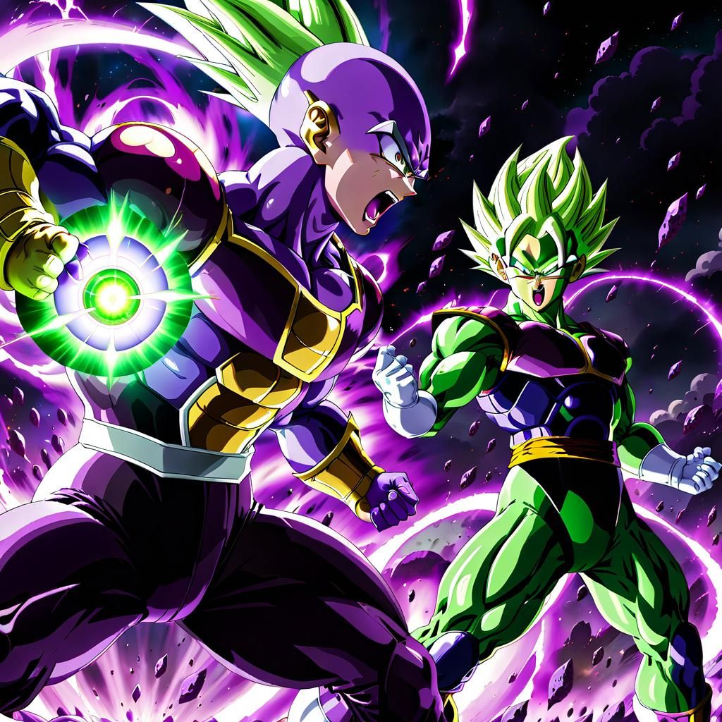 Dragonball Villains Clash in Anime Art Style