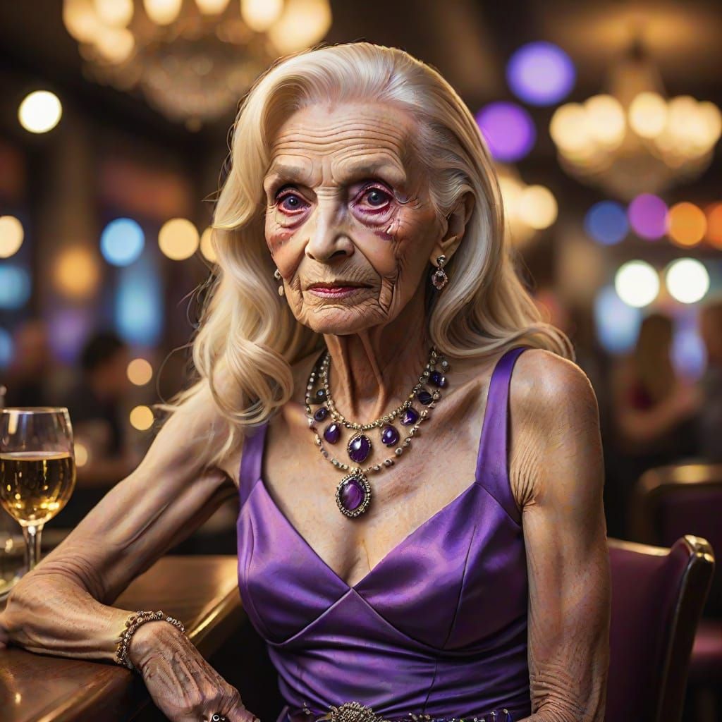 Elegant Transvestite Portrait in Warm Tones