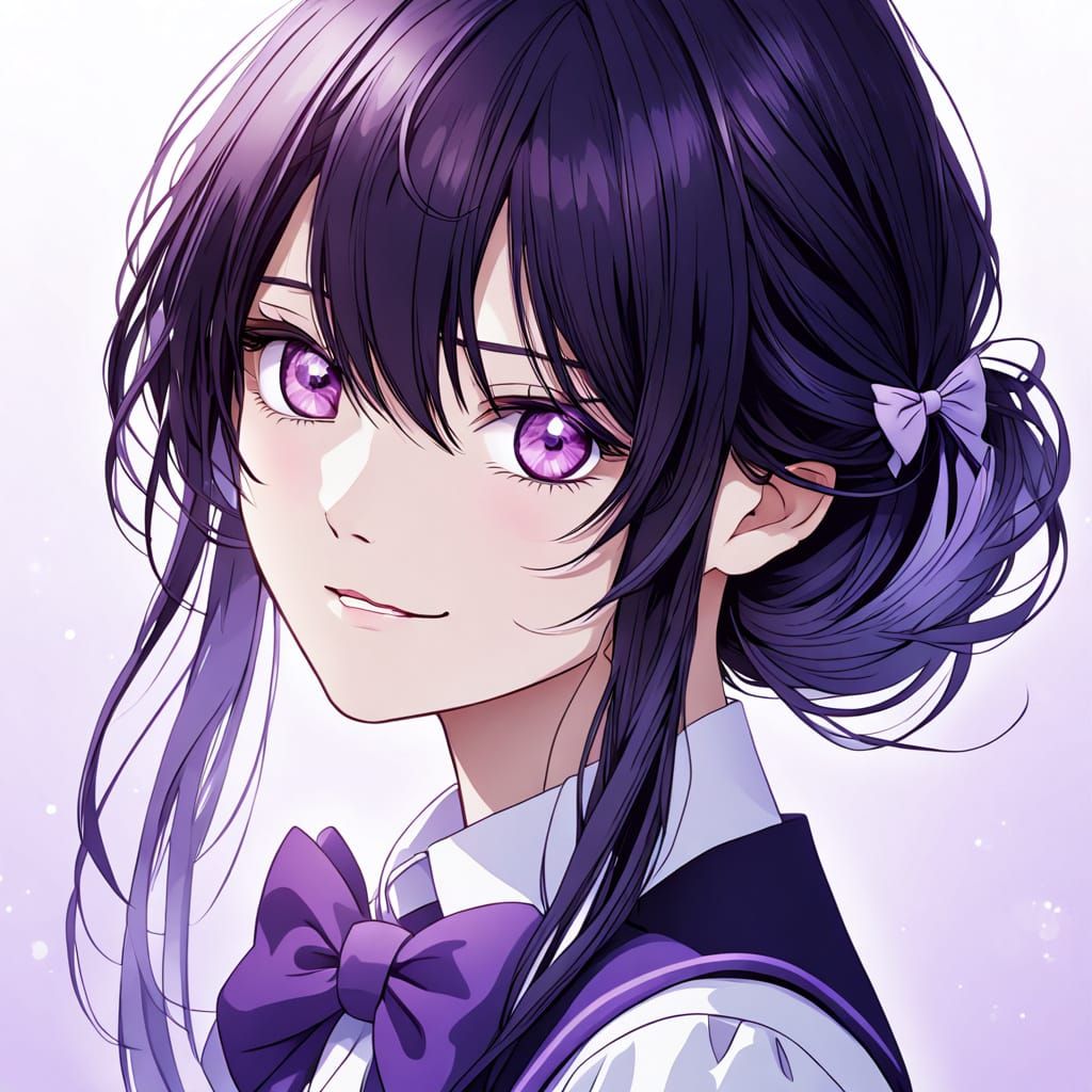 Elegant Schoolgirl Portrait in Soft Pastel Hues