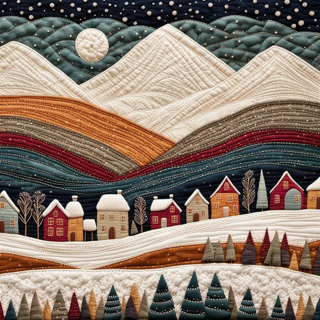 Softly Lit Quilted Winter Wonderland