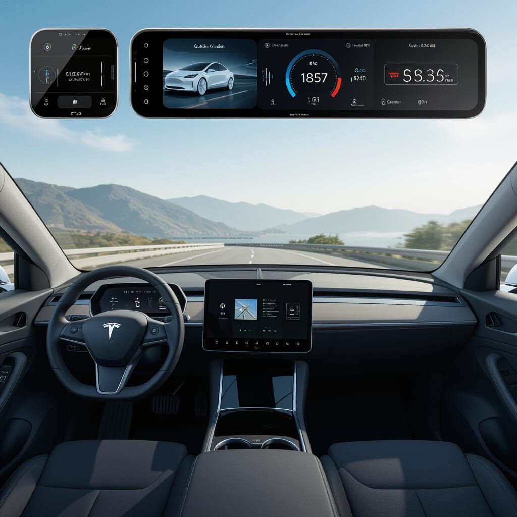Tesla Model Y Driver Environment Interior View
