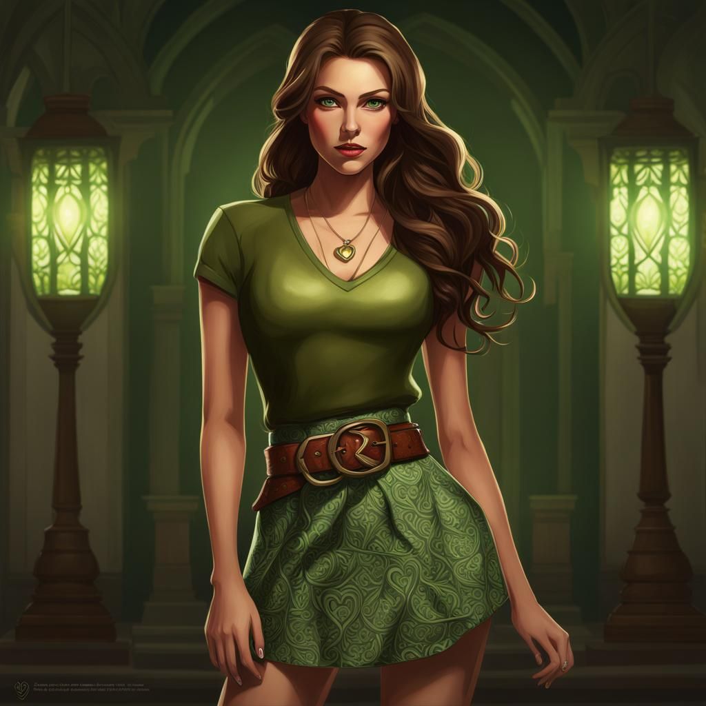 Hourglass Woman Portrait in Dynamic Lighting