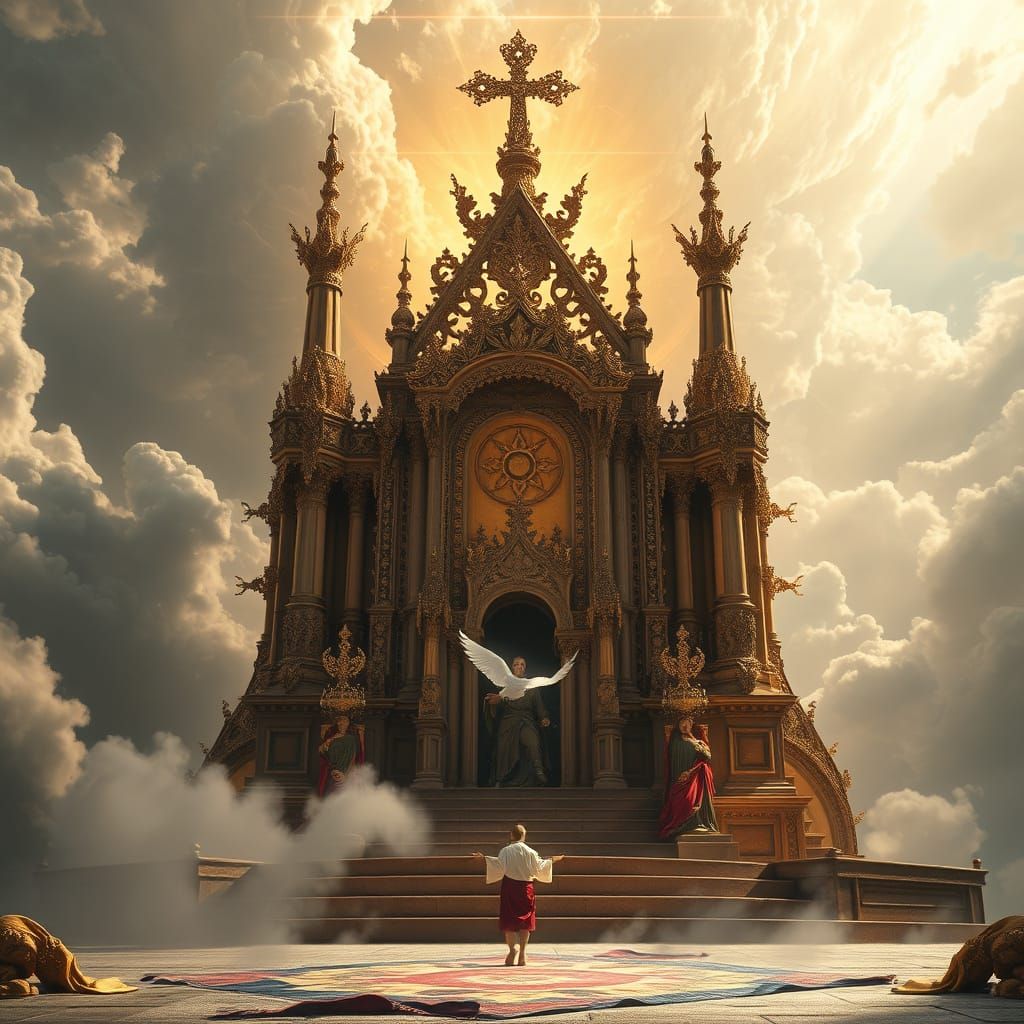 Epic Heavenly Throne of Grace Digital Matte Painting