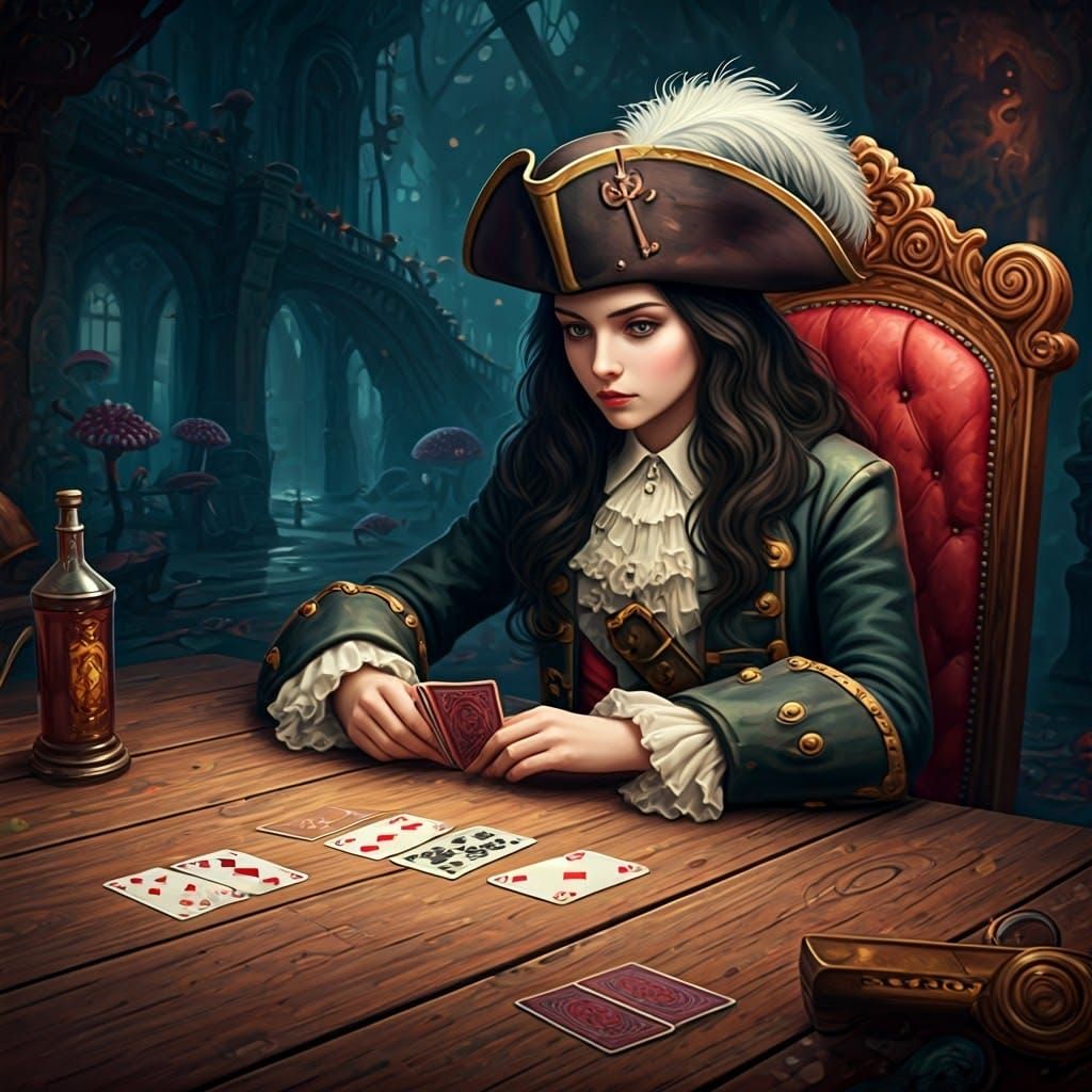 Alice as Pirate in Wonderland Card Game