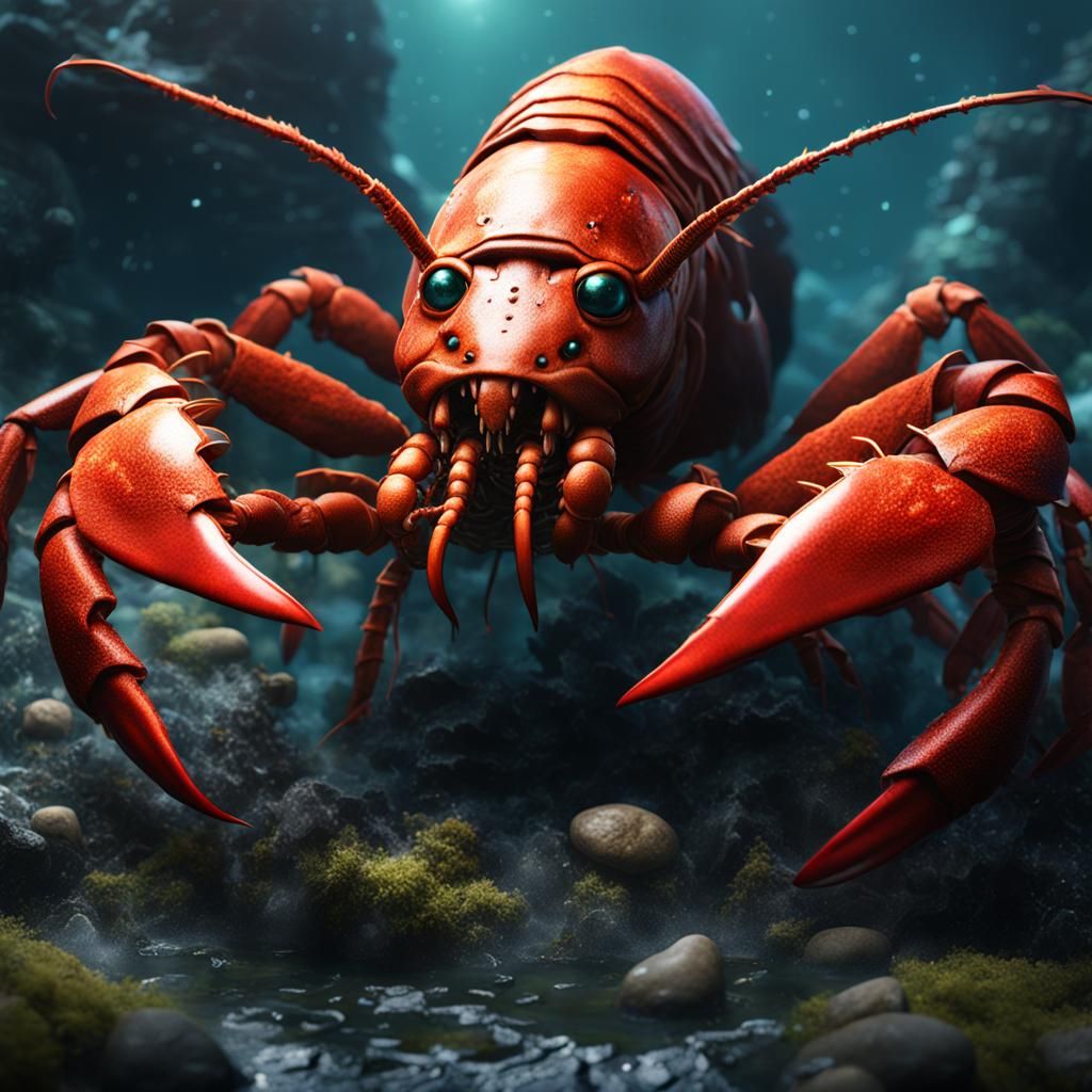 Fantastical Detailed Lobster Matte Painting