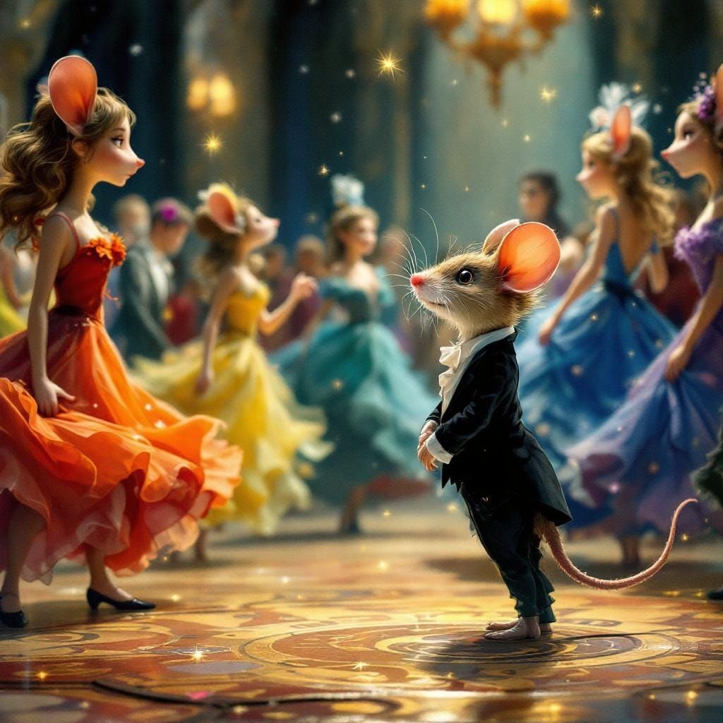 Shy Mouse at the Ball