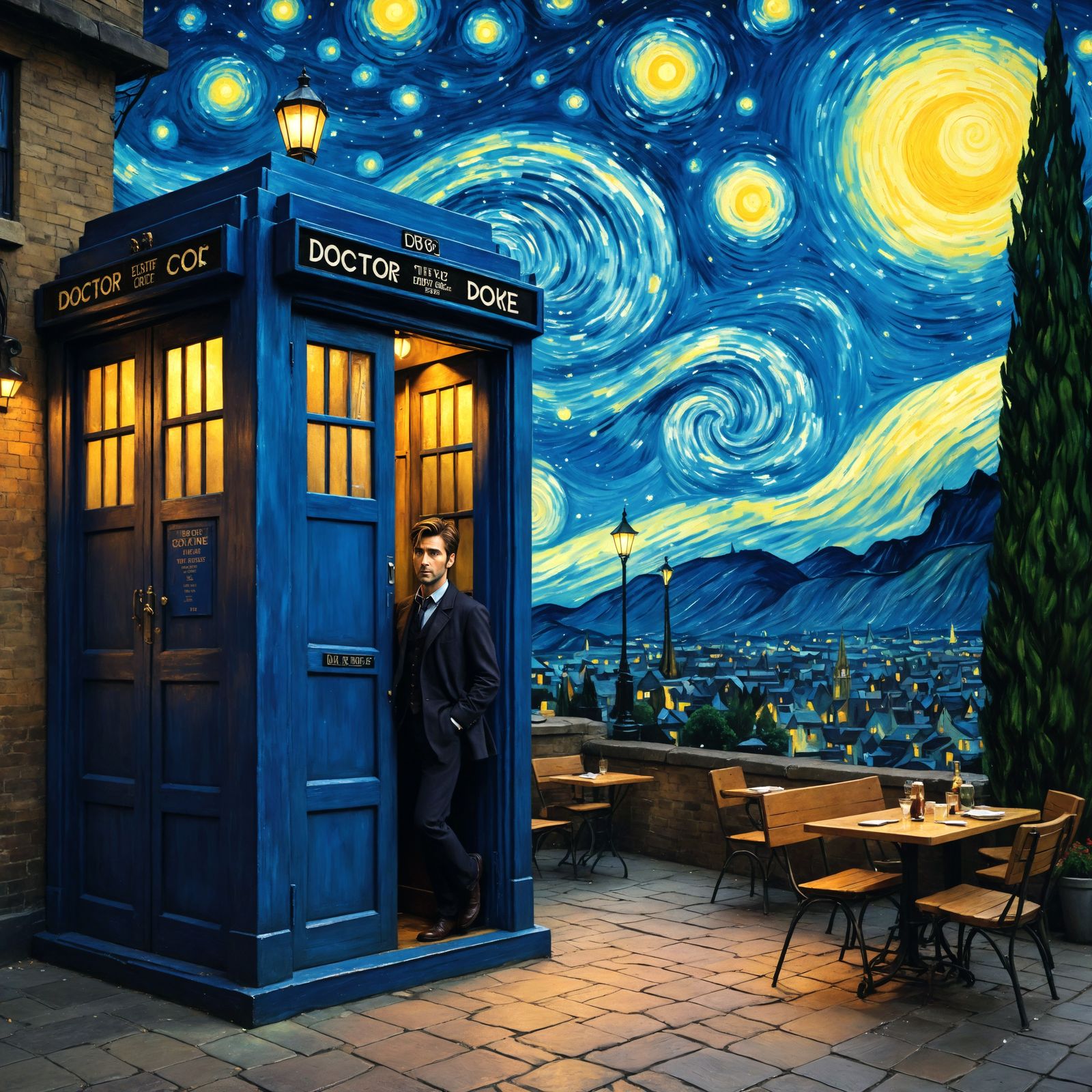 Doctor Who and Van Gogh's Starry Night