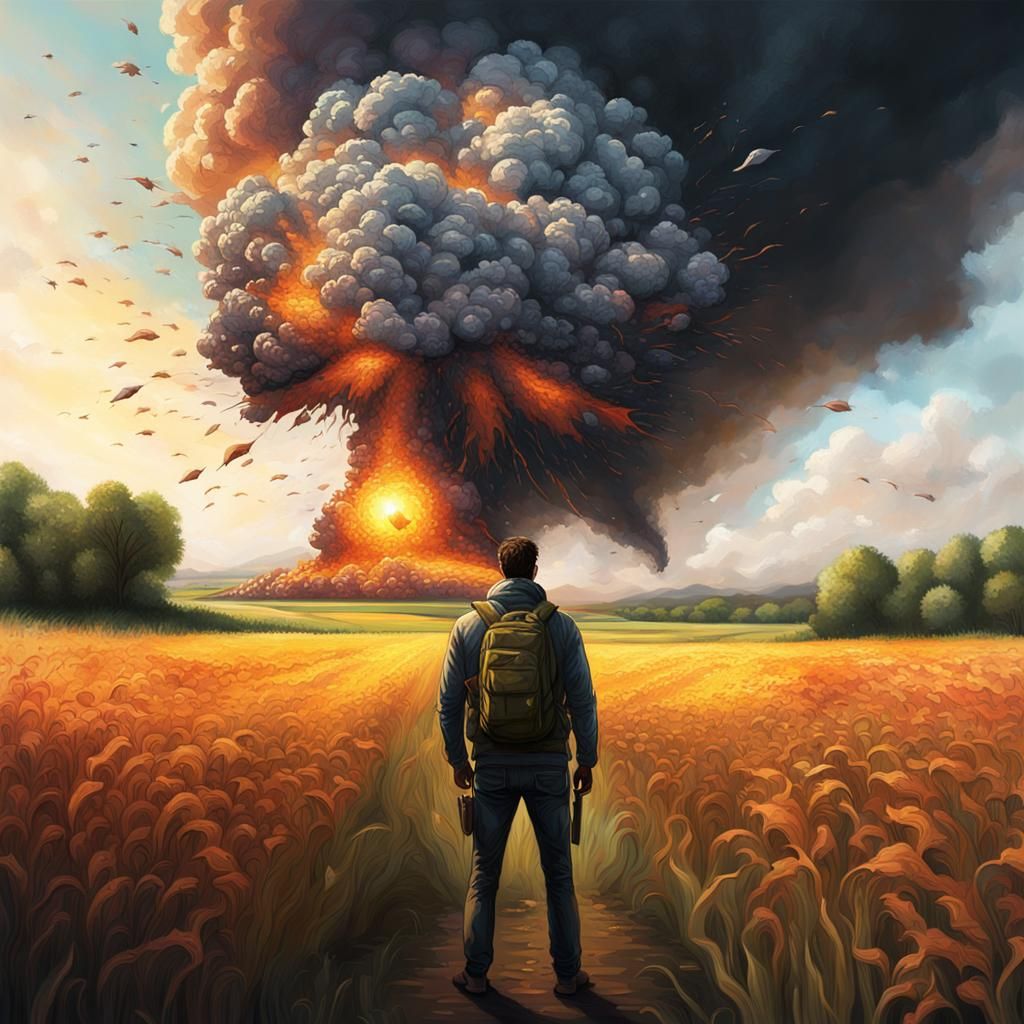 Hyperrealistic Explosion at a Distance