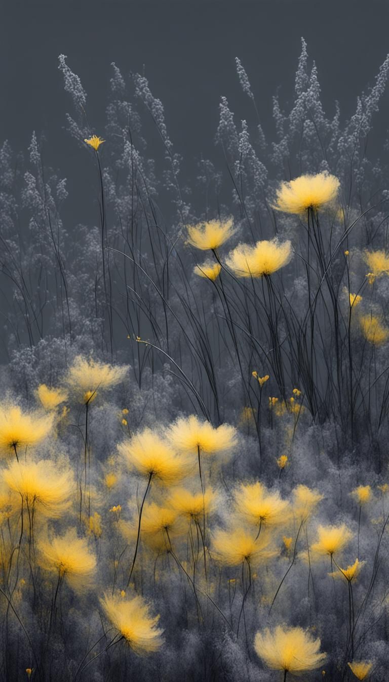 Minimal Abstract Floral in Ethereal Style