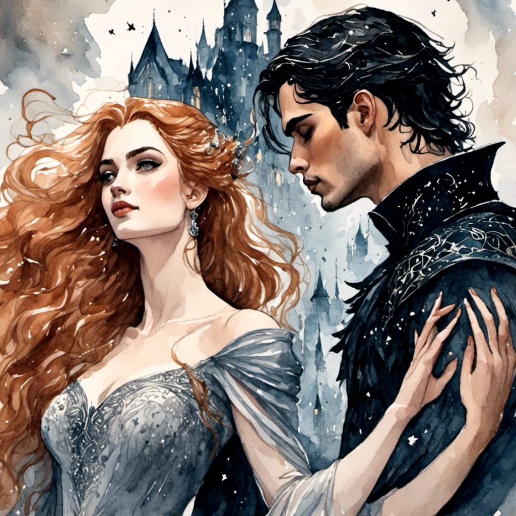 Feyre and Rhysand: A Romantic Embrace