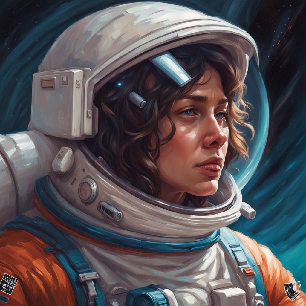 a young female astronaut