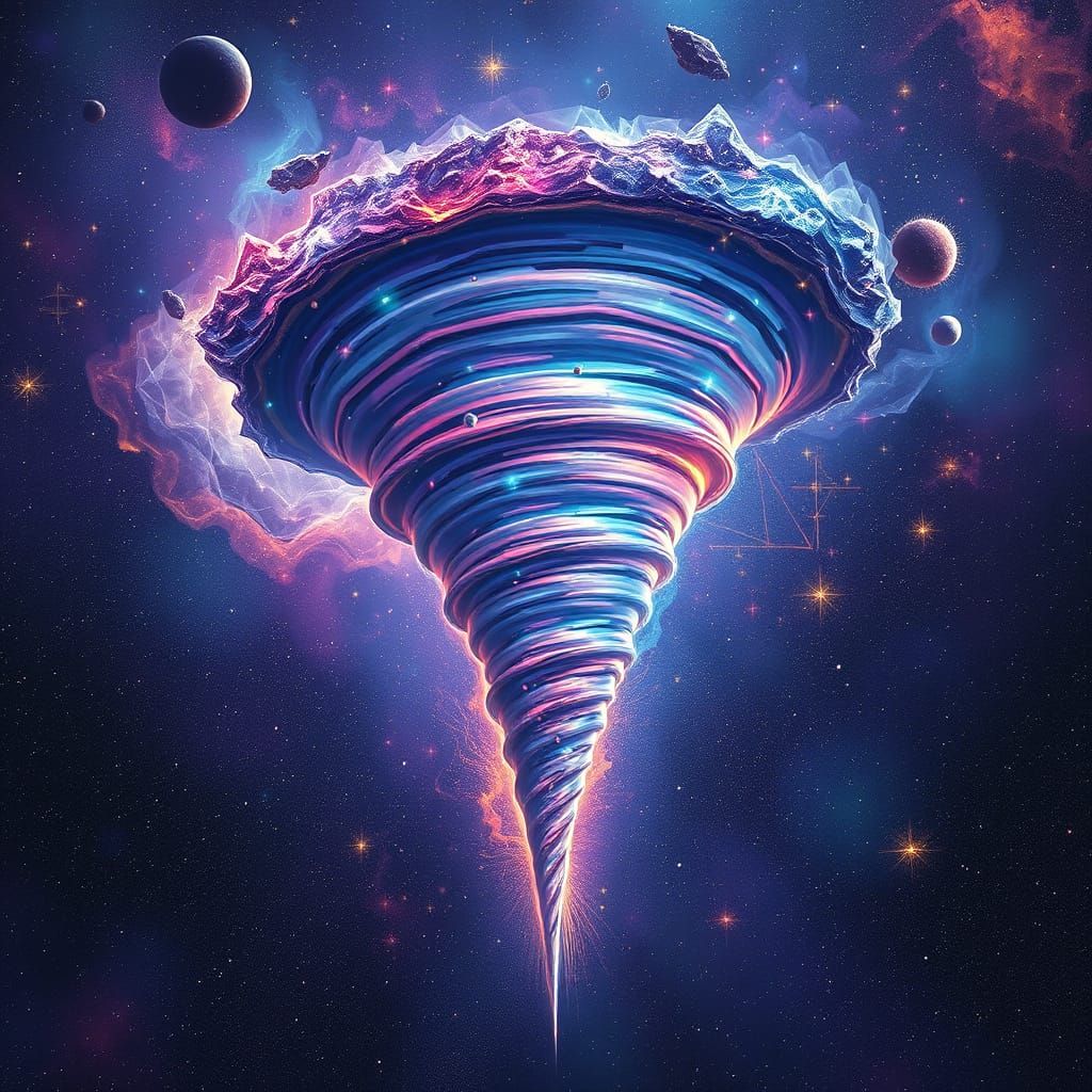 Holographic Cosmic Tornado by Pablo Amaringo, 8K