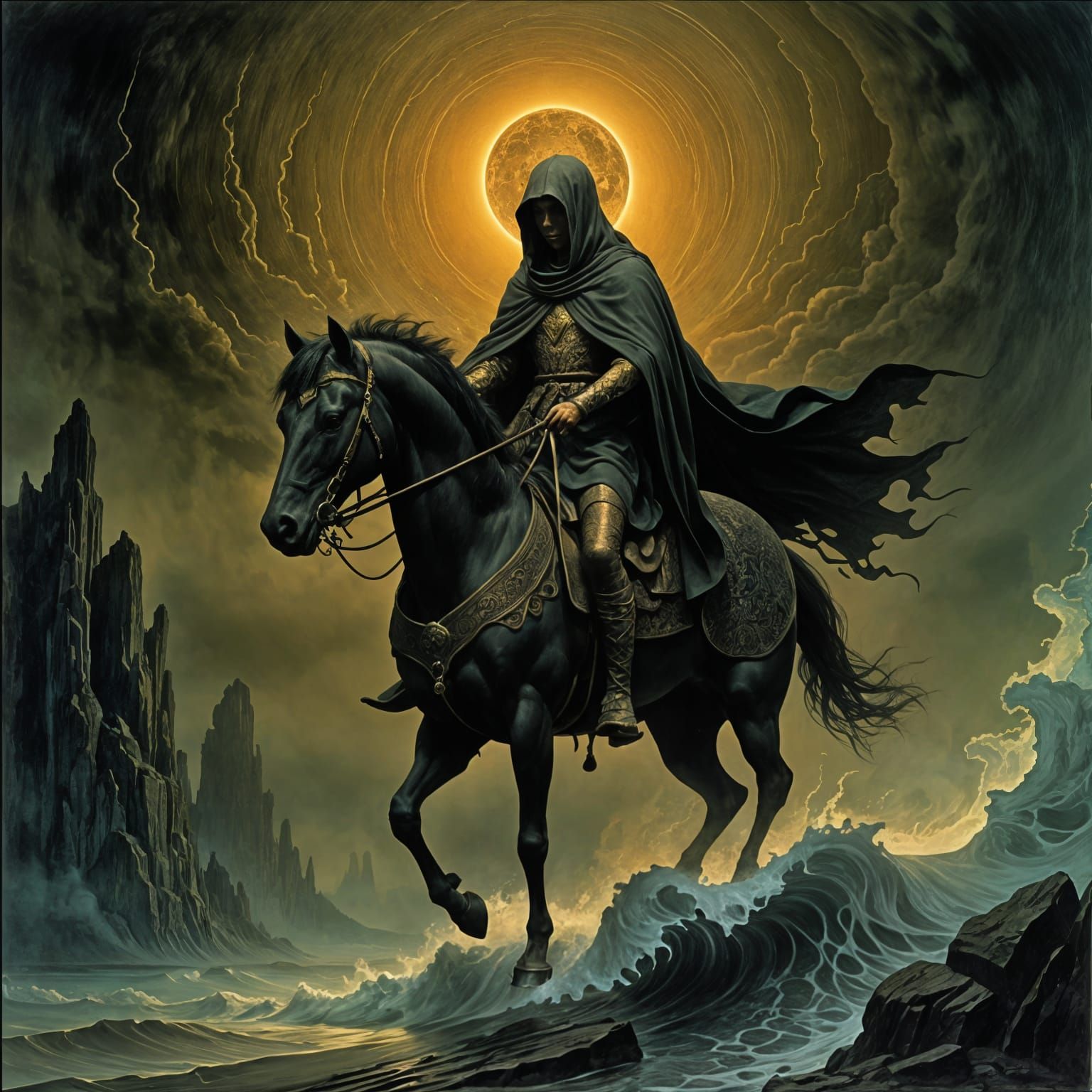 Mystical Prophetess in a Turbulent Abyss