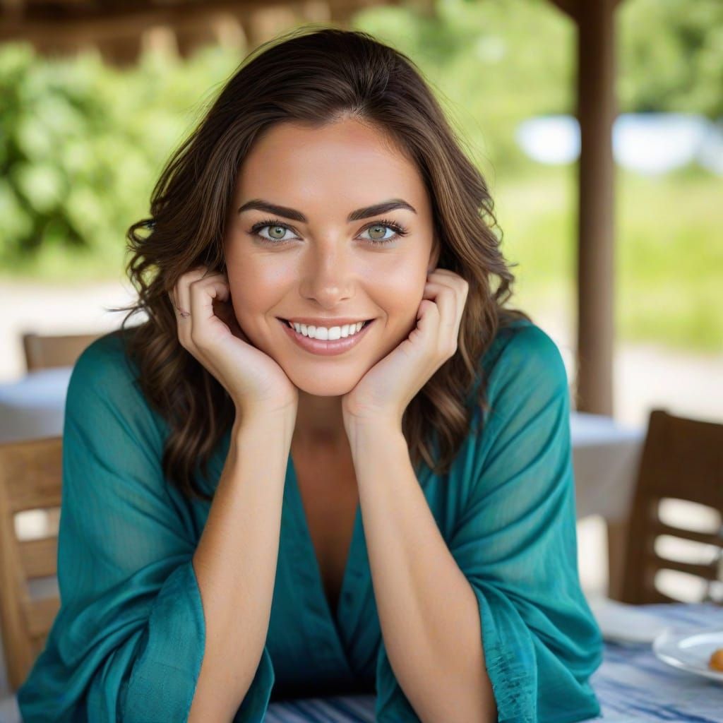 Calm Cottage Moment with a Cozy Woman