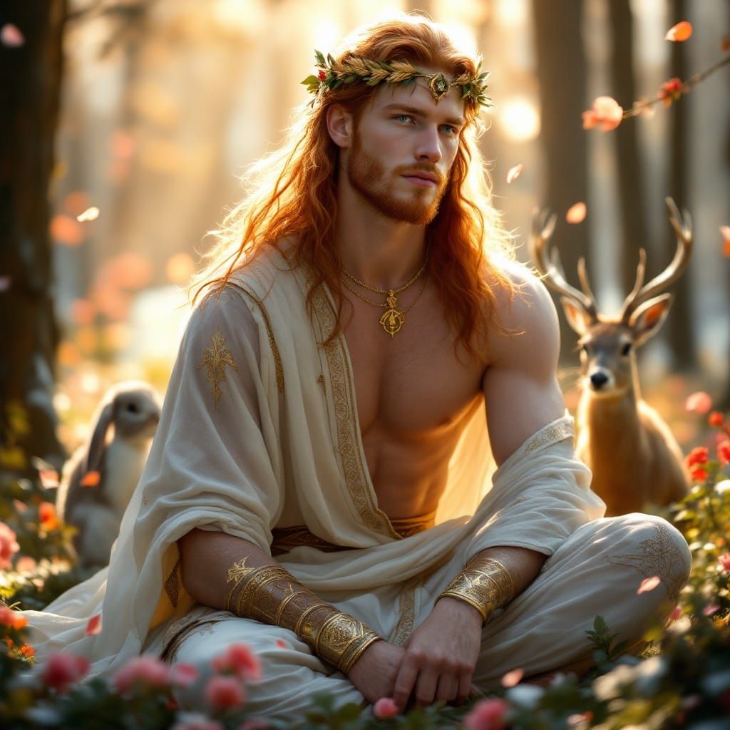 Freyr's Radiant Dawn in a Winter Landscape