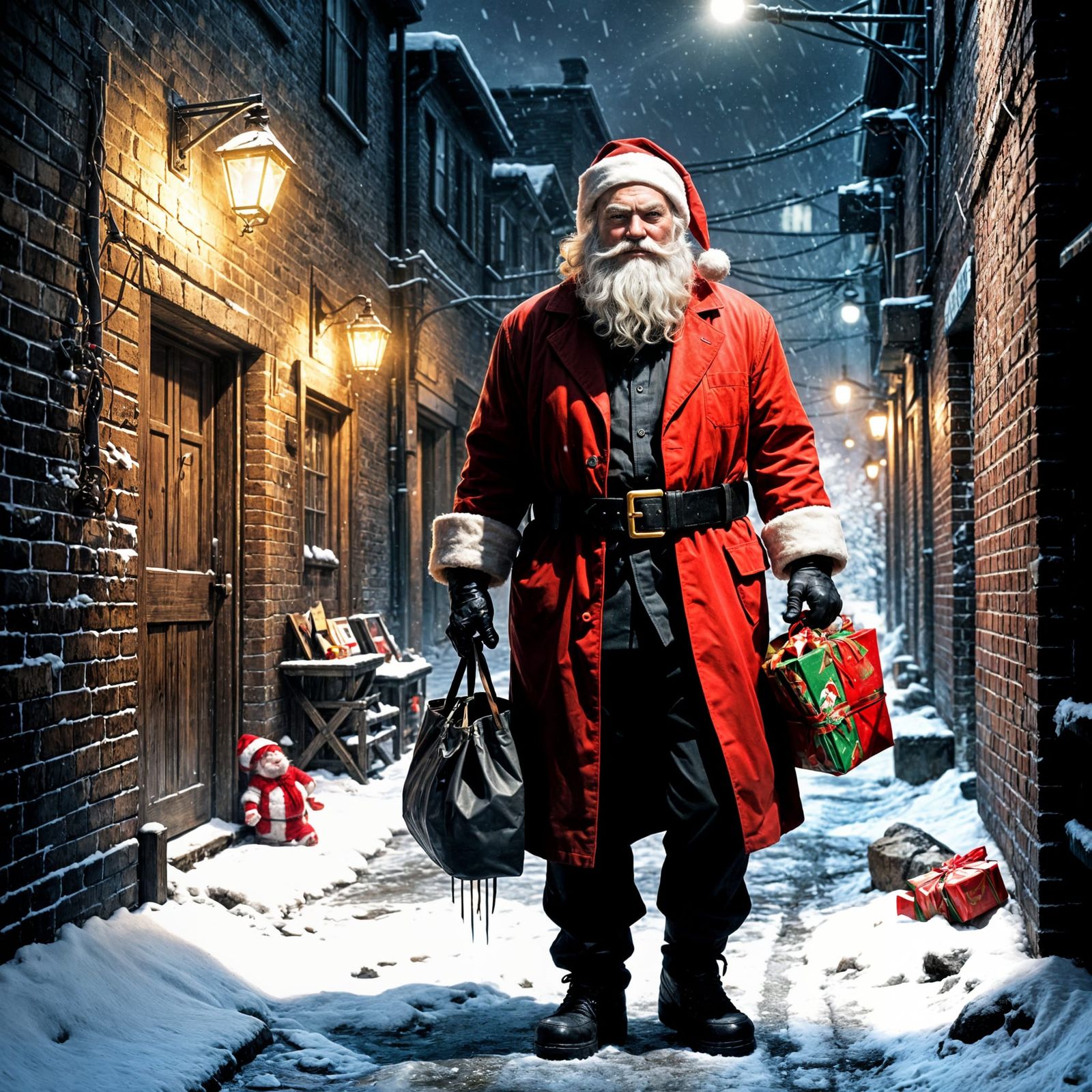Christmas in the deep bad Santa
