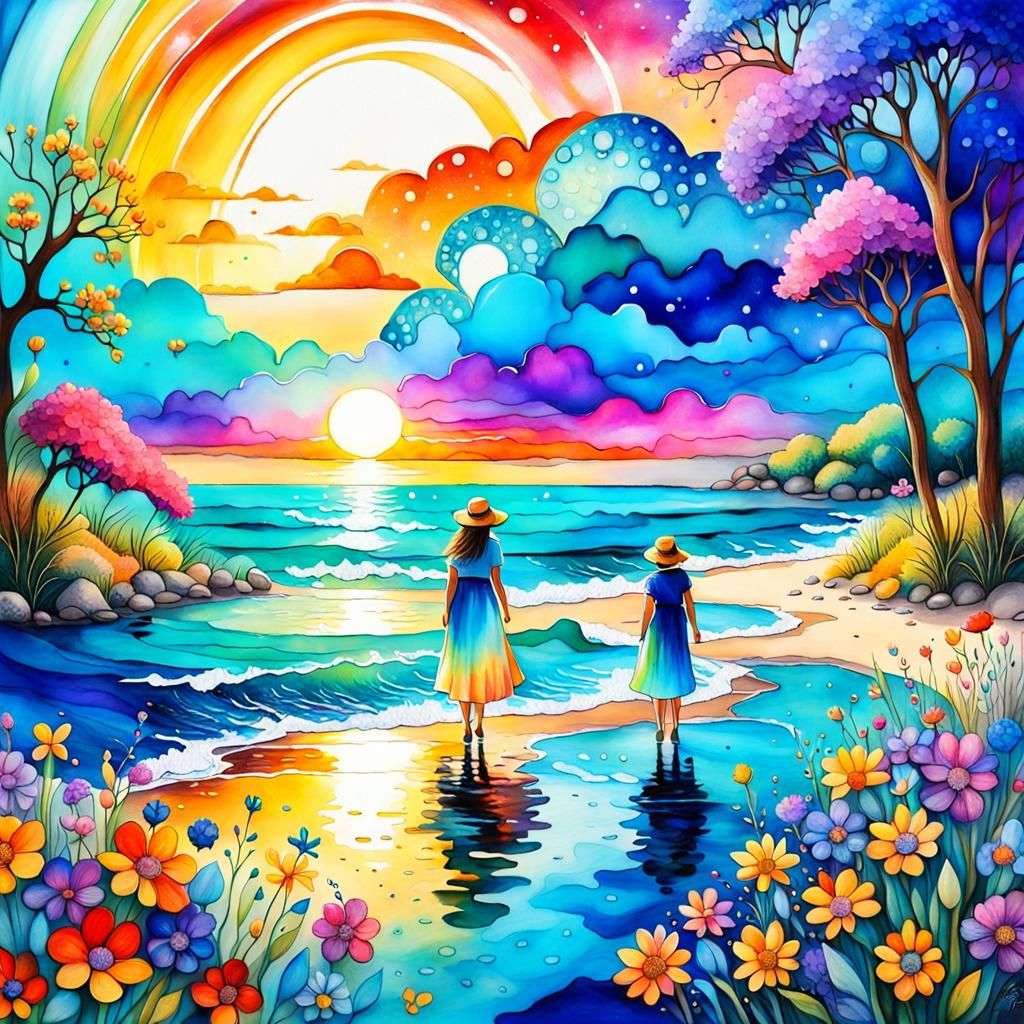 A mother and daughter