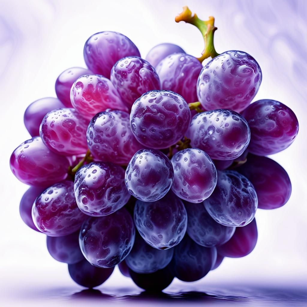 Macro Photo of a Peeled Grape in National Geographic Style