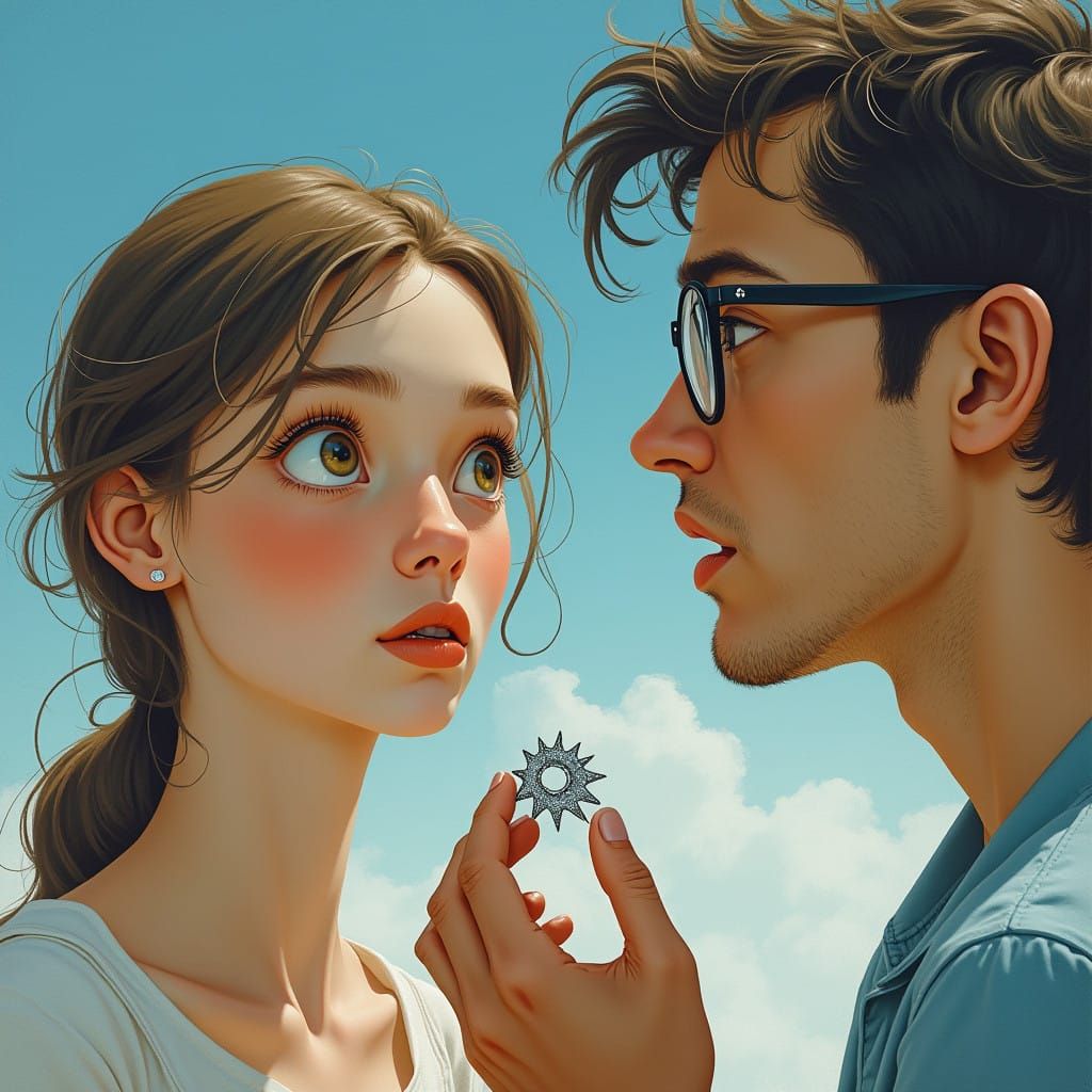 A Young Woman Discovers an Enchanted Ring in a Starry, Celes...