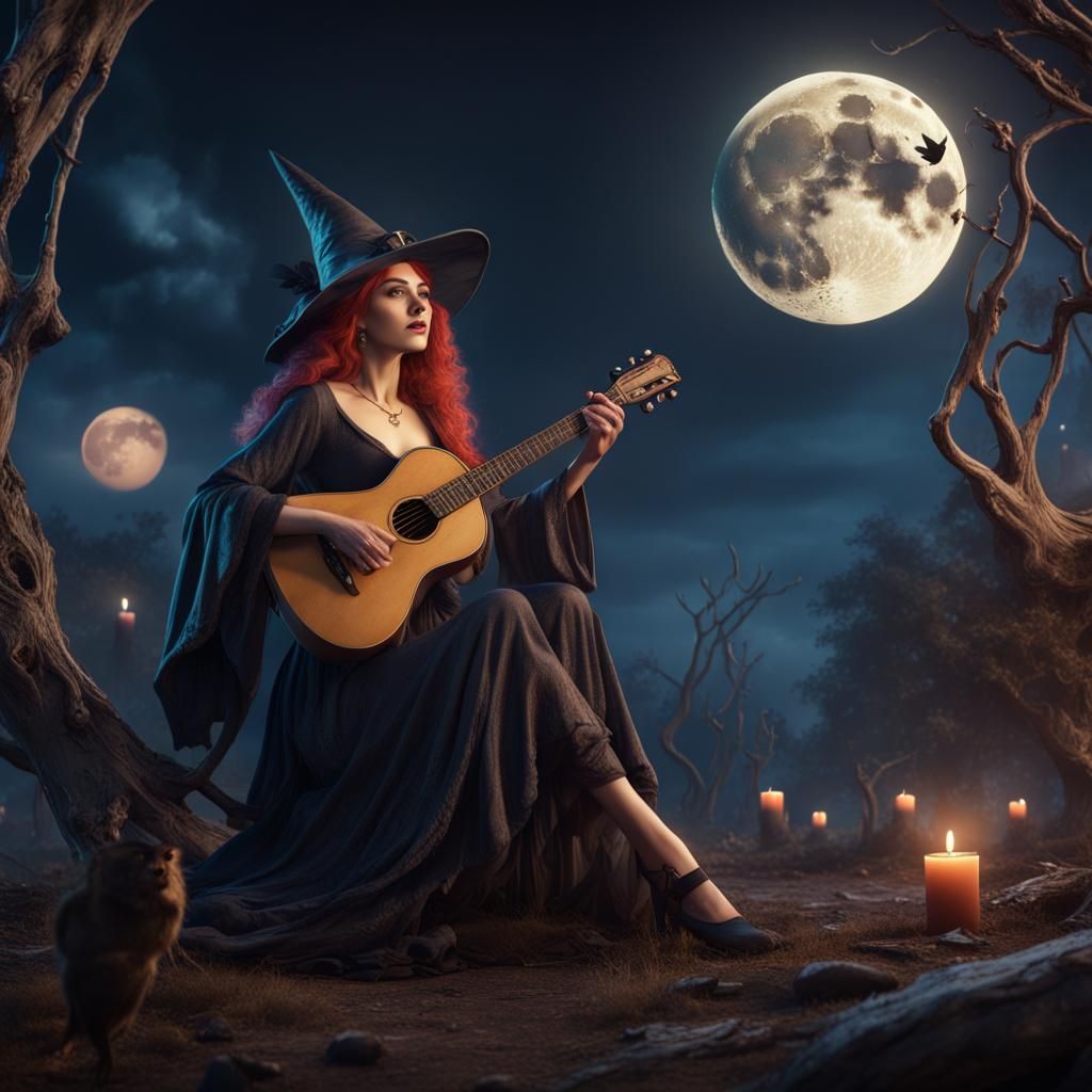 Witches' Moon Song: Detailed Matte Painting