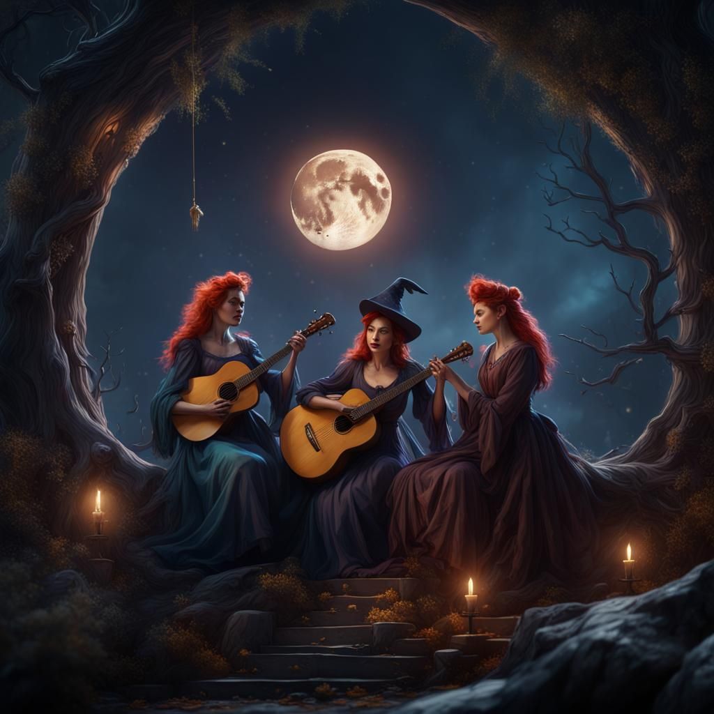 Witches' Moon Song: Detailed Matte Painting