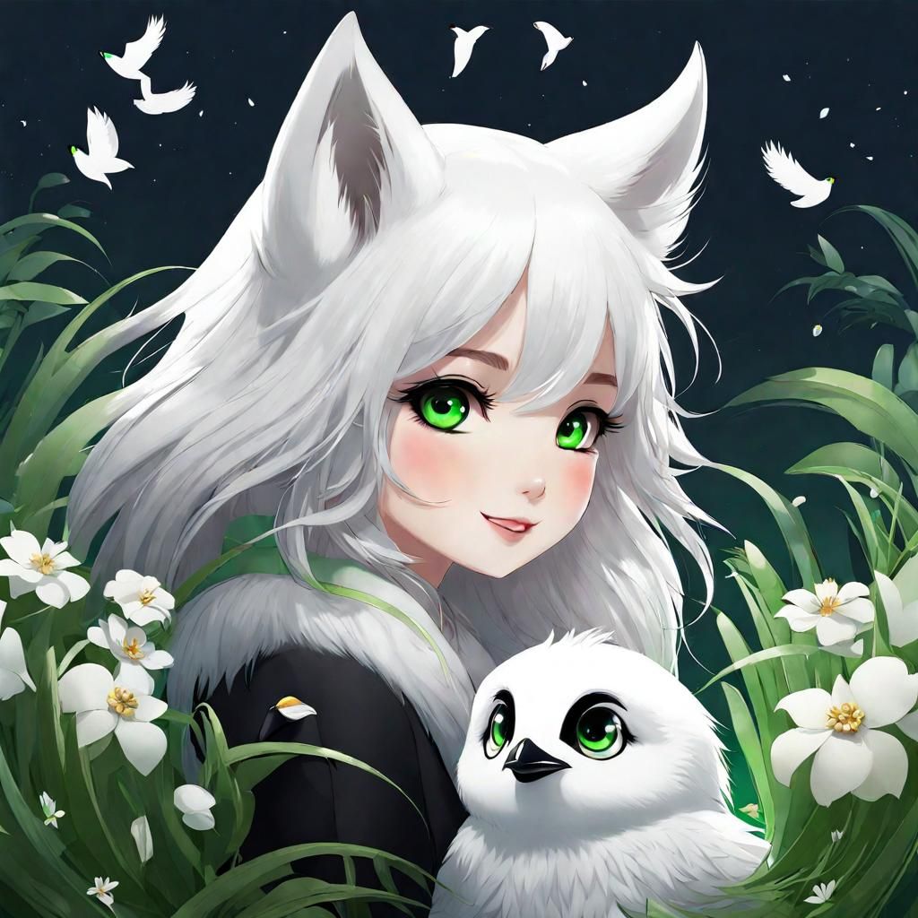Wolfie and Snowy Owl