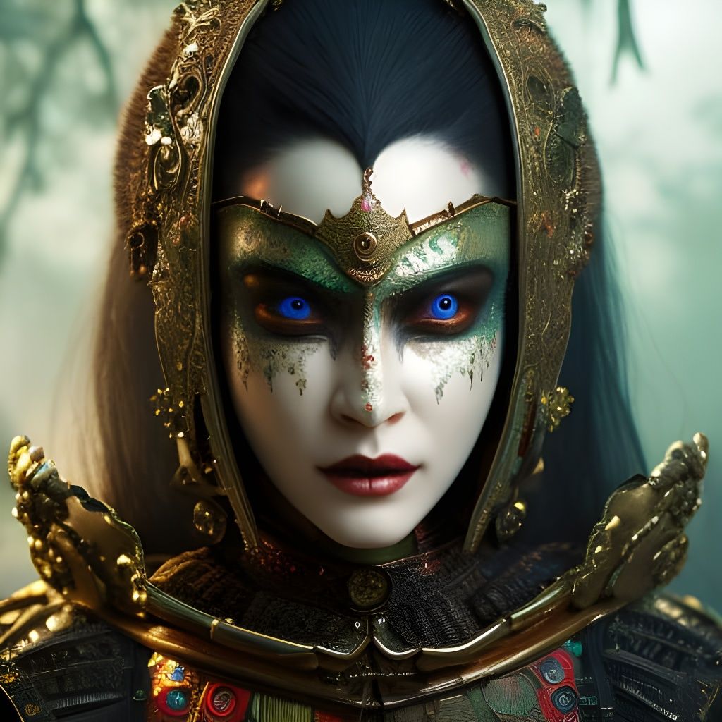 Ethereal Cultist Portrait in Dark Forest