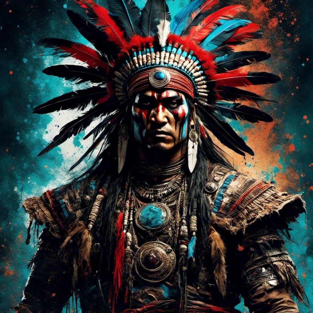 Kabal in Splatter Graffiti Style with Intricate Motifs