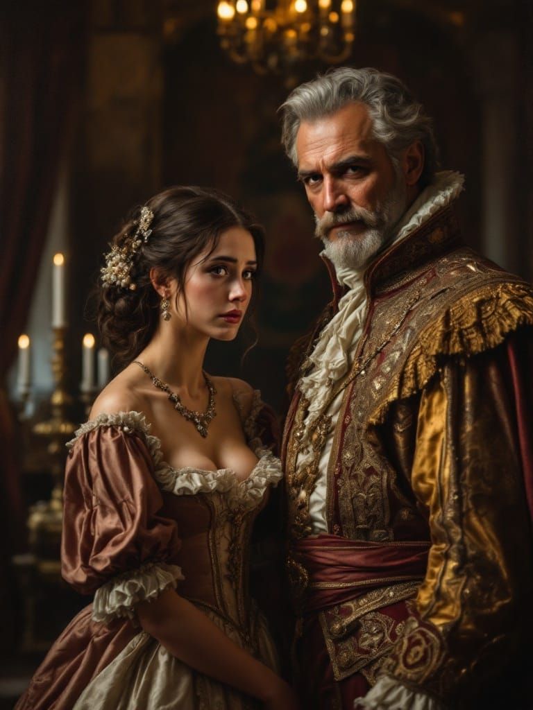 Sorrowful Bride: A Baroque Wedding Scene